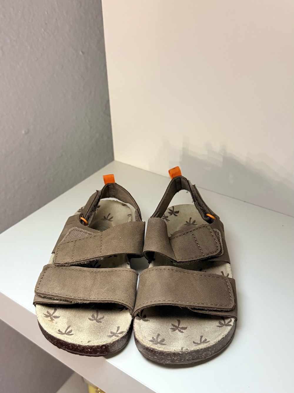 Kids Brown Velcro Sandals